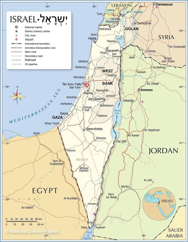 Jerusalem airports map