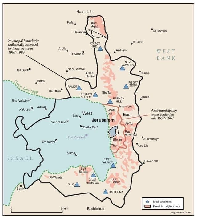 Jerusalem neighborhoods map