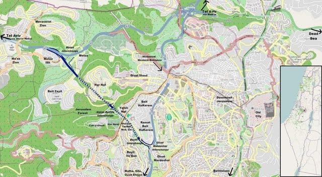 Jerusalem roads map