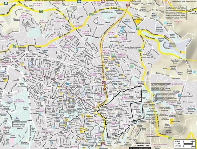 Jerusalem streets map