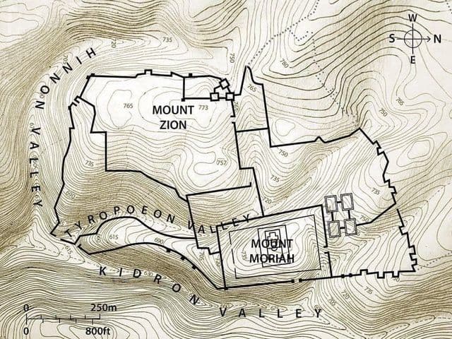 Jerusalem elevation map