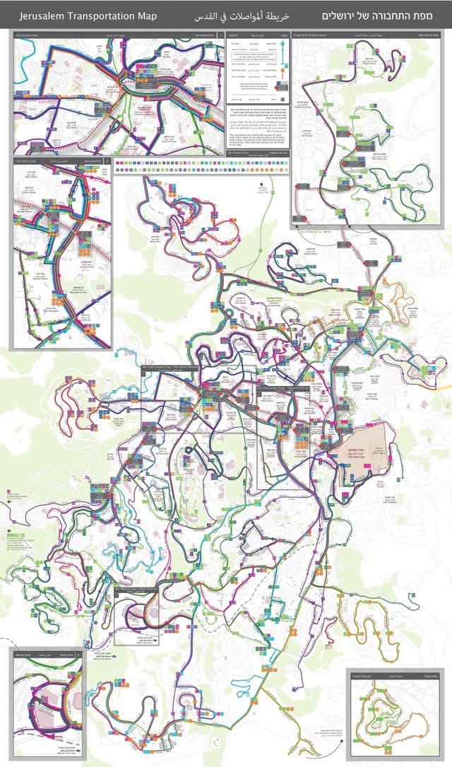 Jerusalem transportation map