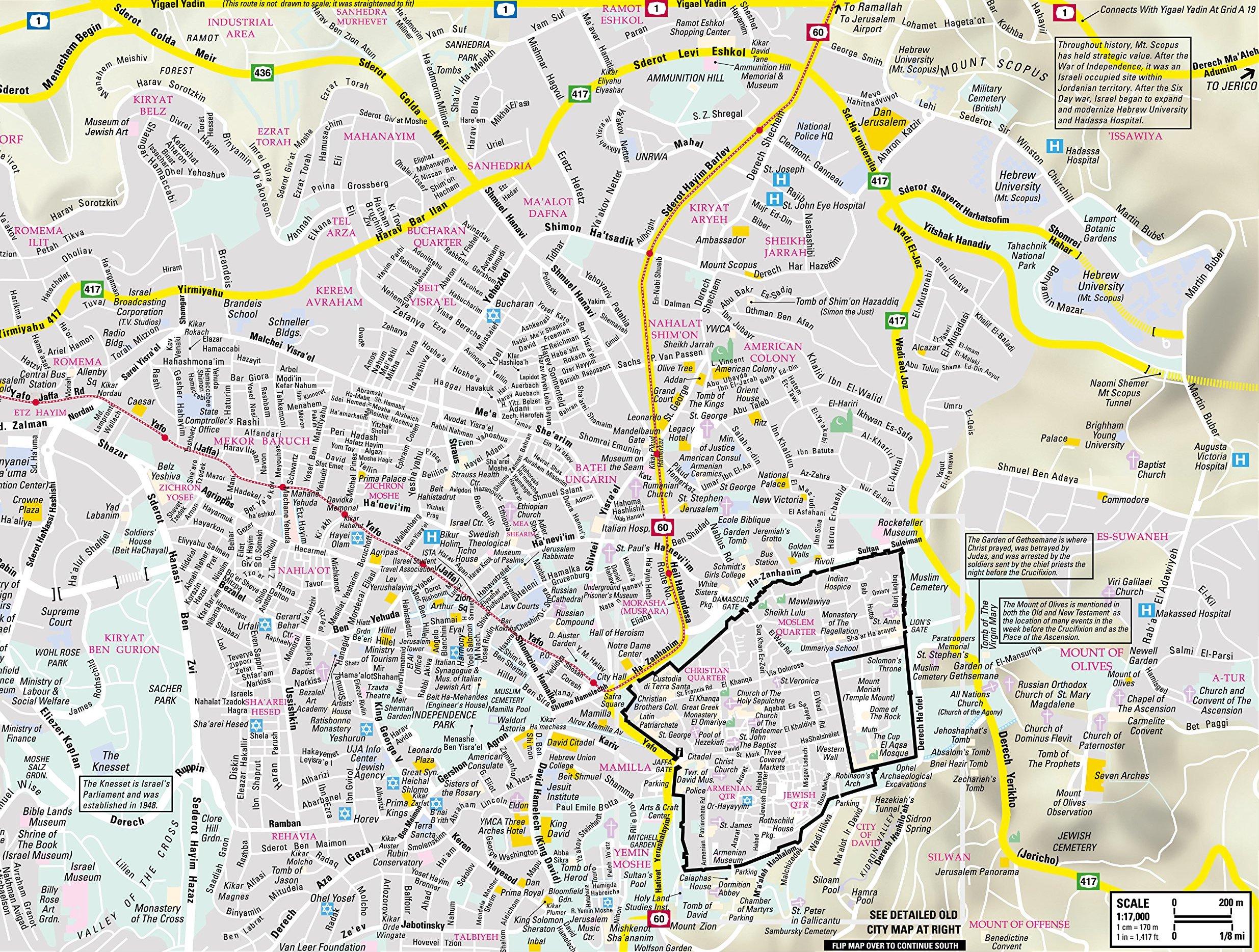 Jerusalem Streets Map 