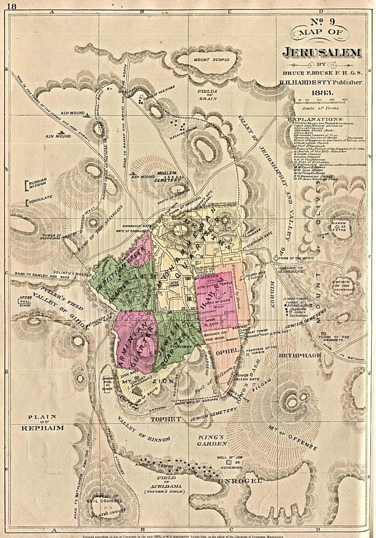 Jerusalem historical map