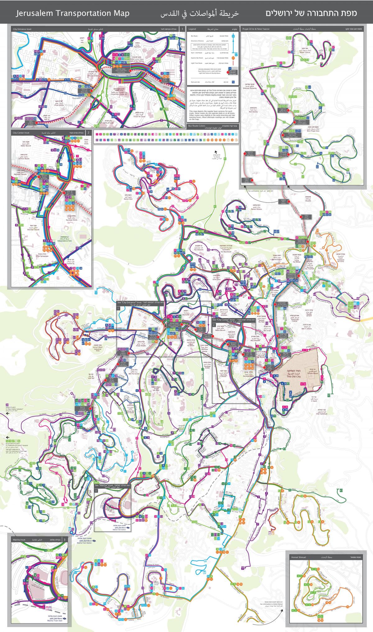 Jerusalem transportation map